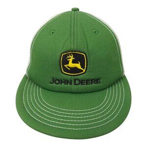 John Deere Mesh Back Snapback Cap Trucker Hat Foam Panel Visor Tractor Baseball